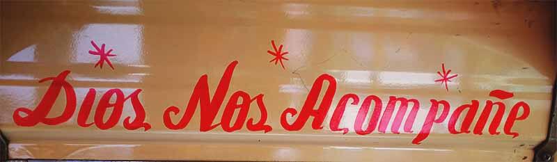 Mensagens religiosas dentro dos autocarros