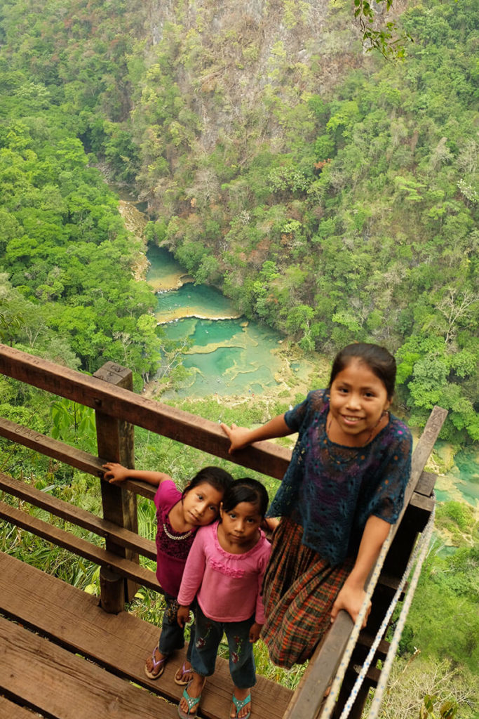 No Mirador do parque de Semuc Champey